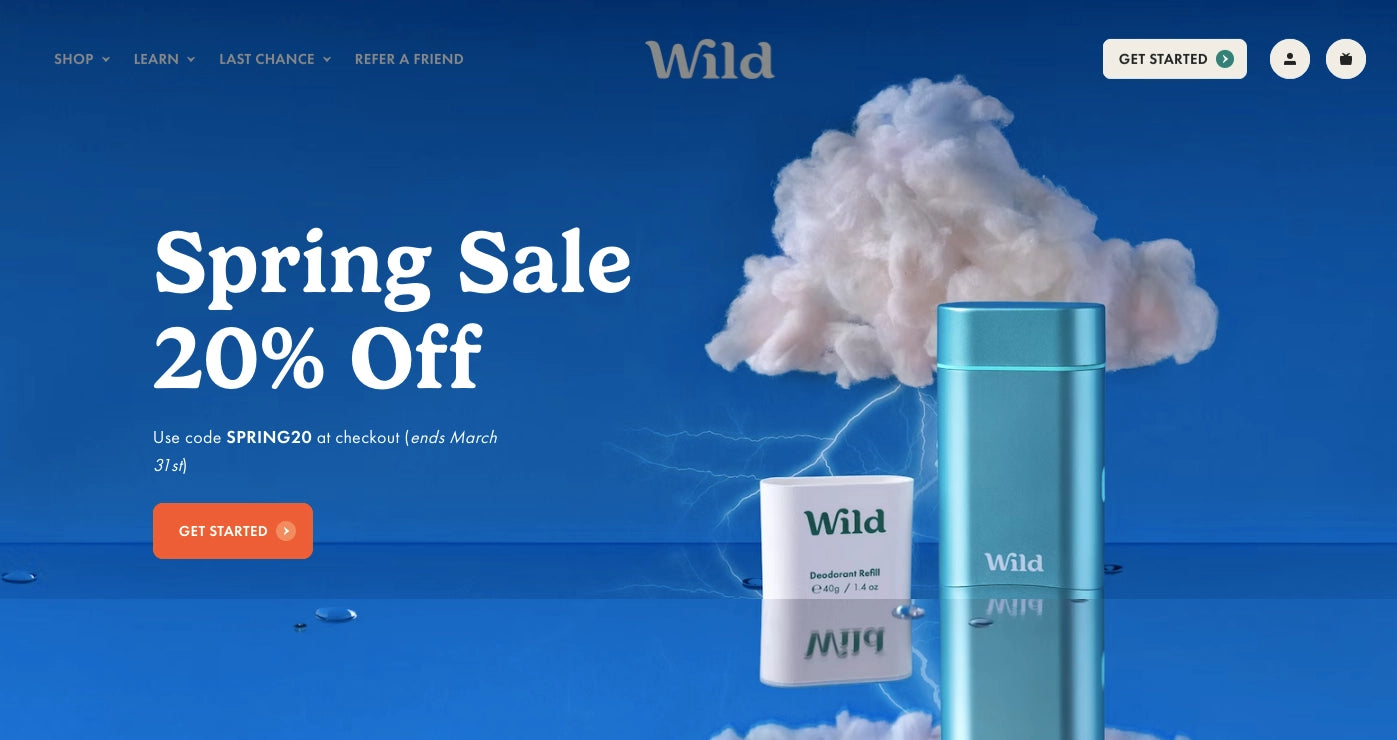 seasonal sale shopify landing page examples