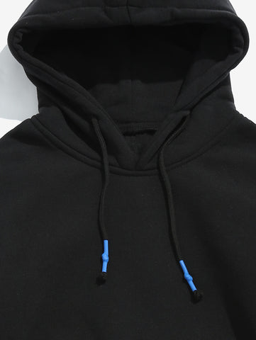 zaful pouch pocket fleece pullover hoodie