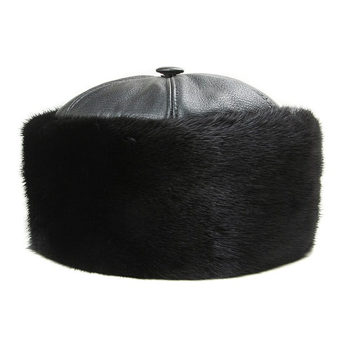 mink aviator hat