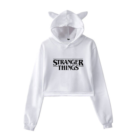 stranger things crop hoodie