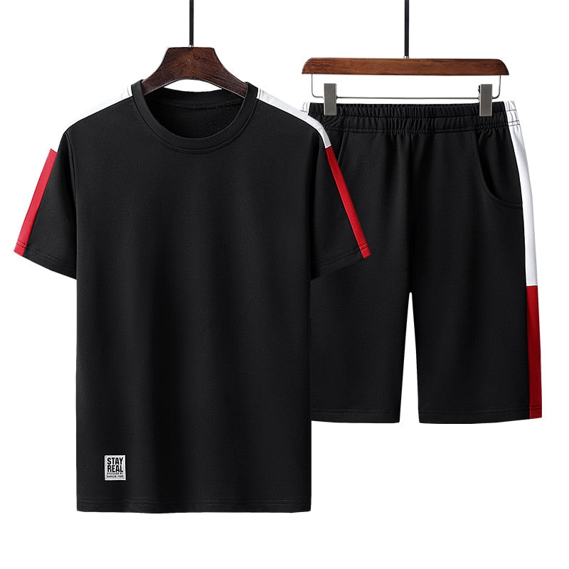 mens tracksuit shorts set