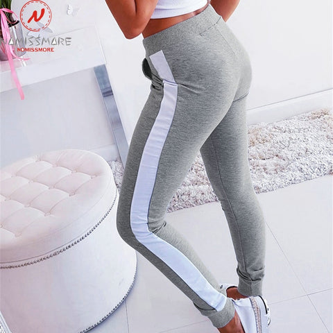 drawstring side stripe design sweatpants