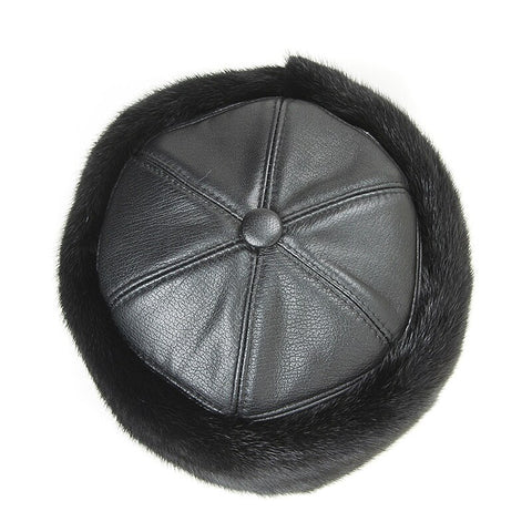 mink aviator hat