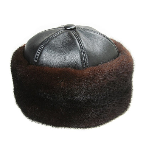 mink aviator hat