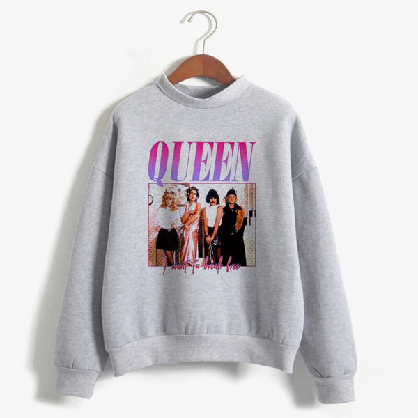 queen band zip up hoodie