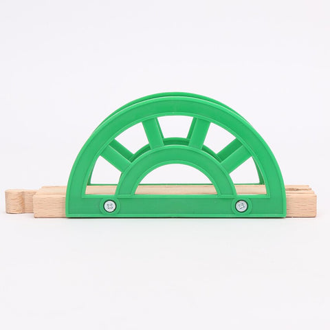 wooden train track bridge pieces