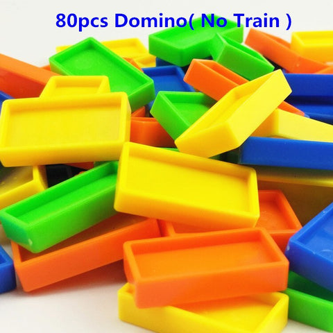 domino stacking train