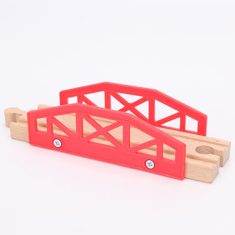 wooden train track bridge pieces