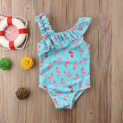 kids flamingo bathing suit