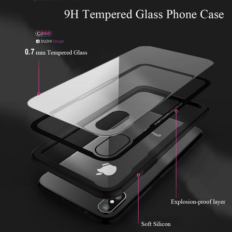 Floveme Tempered Glass Phone Case For Iphone X 10 0 7mm