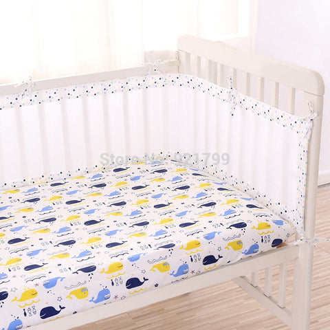 2pcs Summer Breathable Newborn Crib Bumpers Baby Bedding Collision