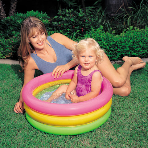 rainbow inflatable baby walker