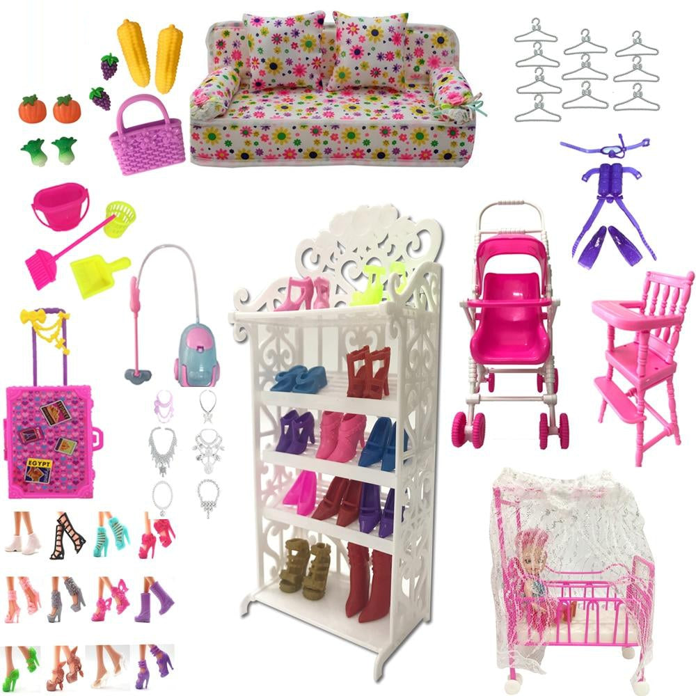 barbie doll house furniture and accessories