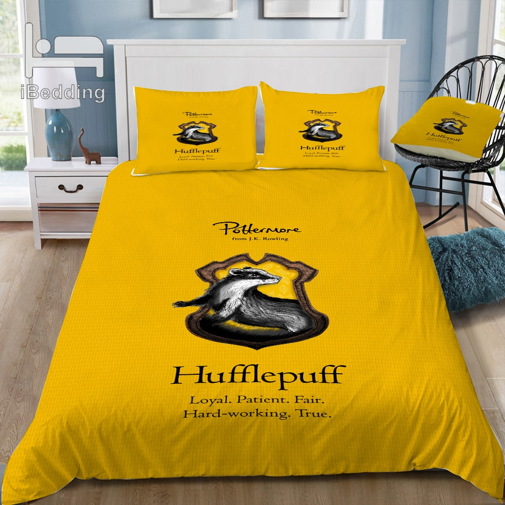 Hot Cartoon Potter Movie Classic 3d Bedding Set Printed Duvet