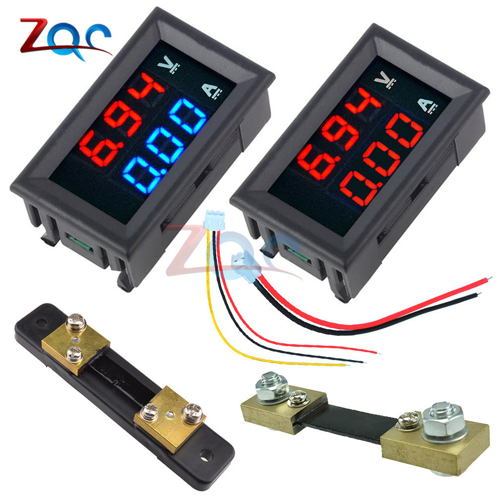 Mini Digital Voltmeter Ammeter Dc 100v 10a Panel Amp Volt Voltage Current Meter Tester 0 56 Blue