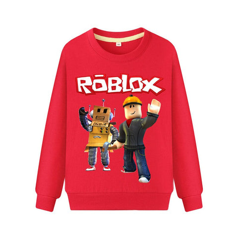 New Cartoon Boys Girls Sweatshirts Cotton Kids Tee Shirts Teens - sale new cartoon hot games roblox prints boy girl children school