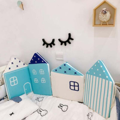 4 Pcs Set Baby Bed Protector Crib Bumper Pads Baby Bed Bumper In