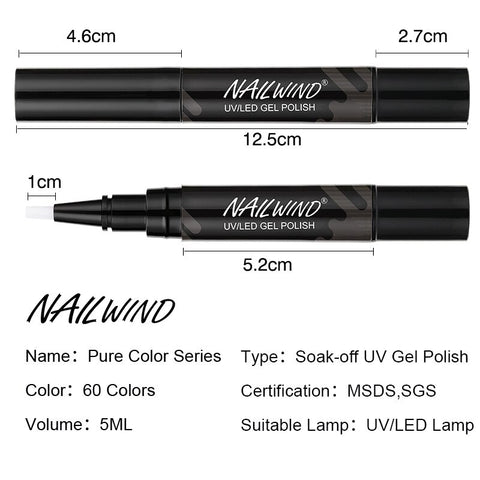 Nailwind 5ml Color Nail Polish Pen Uv Led Lamp Gel Polish Pen Nk800