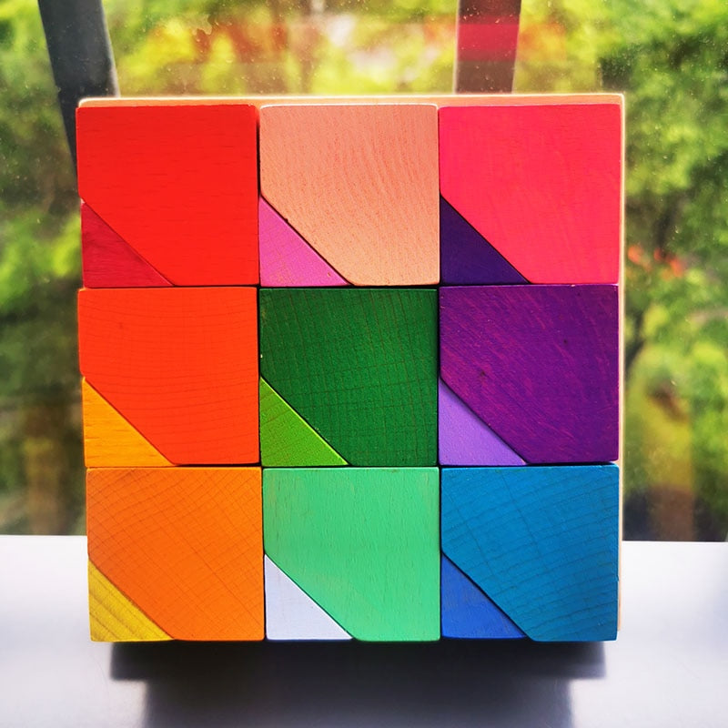 wooden stackable rainbow