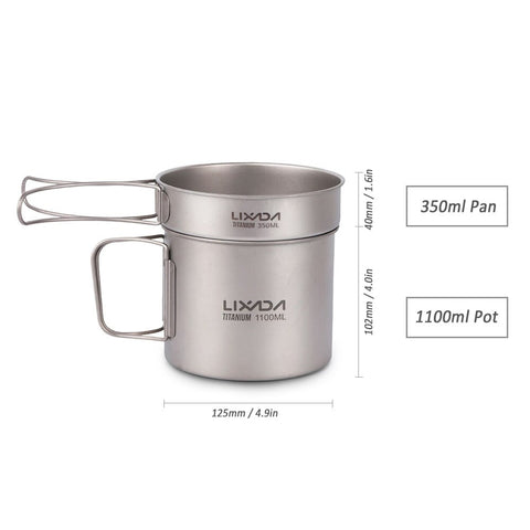 Lightweight Cooking Gear with Kettle SolSource Sport Cookset One Earth Designs Camping Cookware Set and Frying Pan Two Pots
