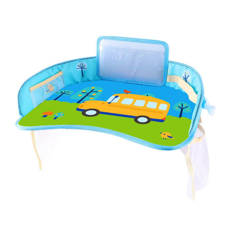 Baby Car Seat Tray Cartoon Stroller Kids Toy Food Water Holder