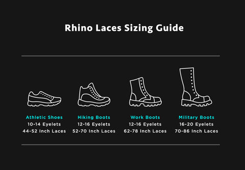 Rhino Laces Size Chart