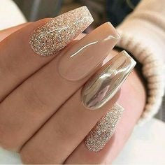Glitter Metallic Nail Designs