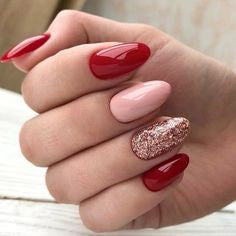 Red acrylic nails