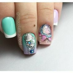 Seashell Jewelry Nail Art Ideas