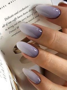 Light Purple Almond Winter Nail Designs