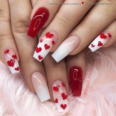 Nail Stamping Design for Valentine's Day