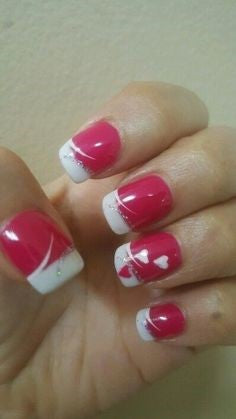 French Nail Design for Valentine's Day