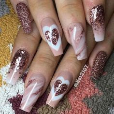 Marble Nail Design for Valentine's Day
