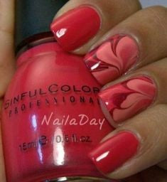 Oil Painting Nail Design for Valentine's Day