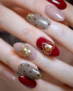 3D Stickers Nail Design for Valentine's Day