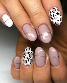Cute Leopard Pint Nail Design