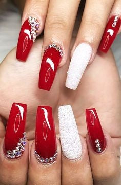Creative Red Acrylic Nail Designs Beautybigbang