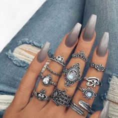 Newest Nail Designs-4 Gray nude nails