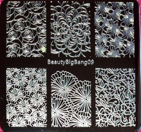 Flower Nail Stamping Plate