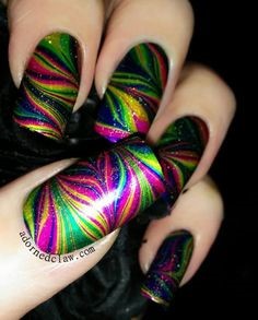 Newest Nail Designs-20 Colorful Marble nails