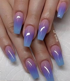 Newest Nail Designs-27 Ombre coffin nails
