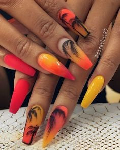 Newest Nail Designs-40 Summer stiletto nails