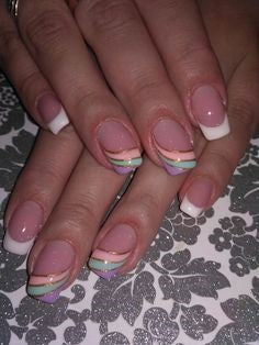 Newest Nail Designs-45 Colorful French nails