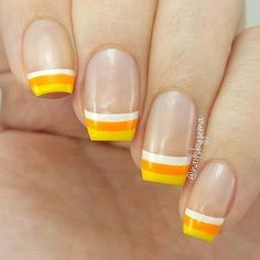 Newest Nail Designs-49 Yellow French nails