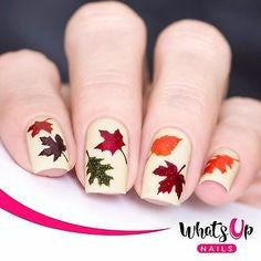 Newest Nail Designs-55 fall Water decals nails