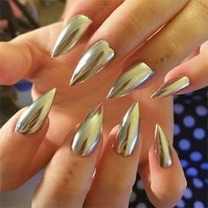 Newest Nail Designs-56 Gold Metallic nails