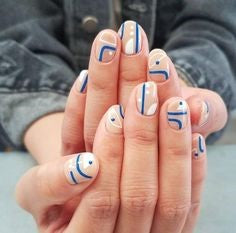 Dot & Line Nail Design