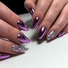 Purple metal Nail Design