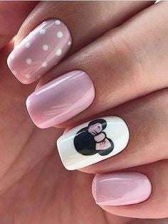 Pink Minnie Nail Design