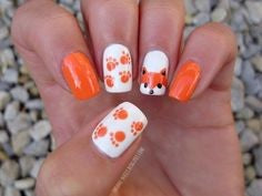 Cute Fox Nail Art Design